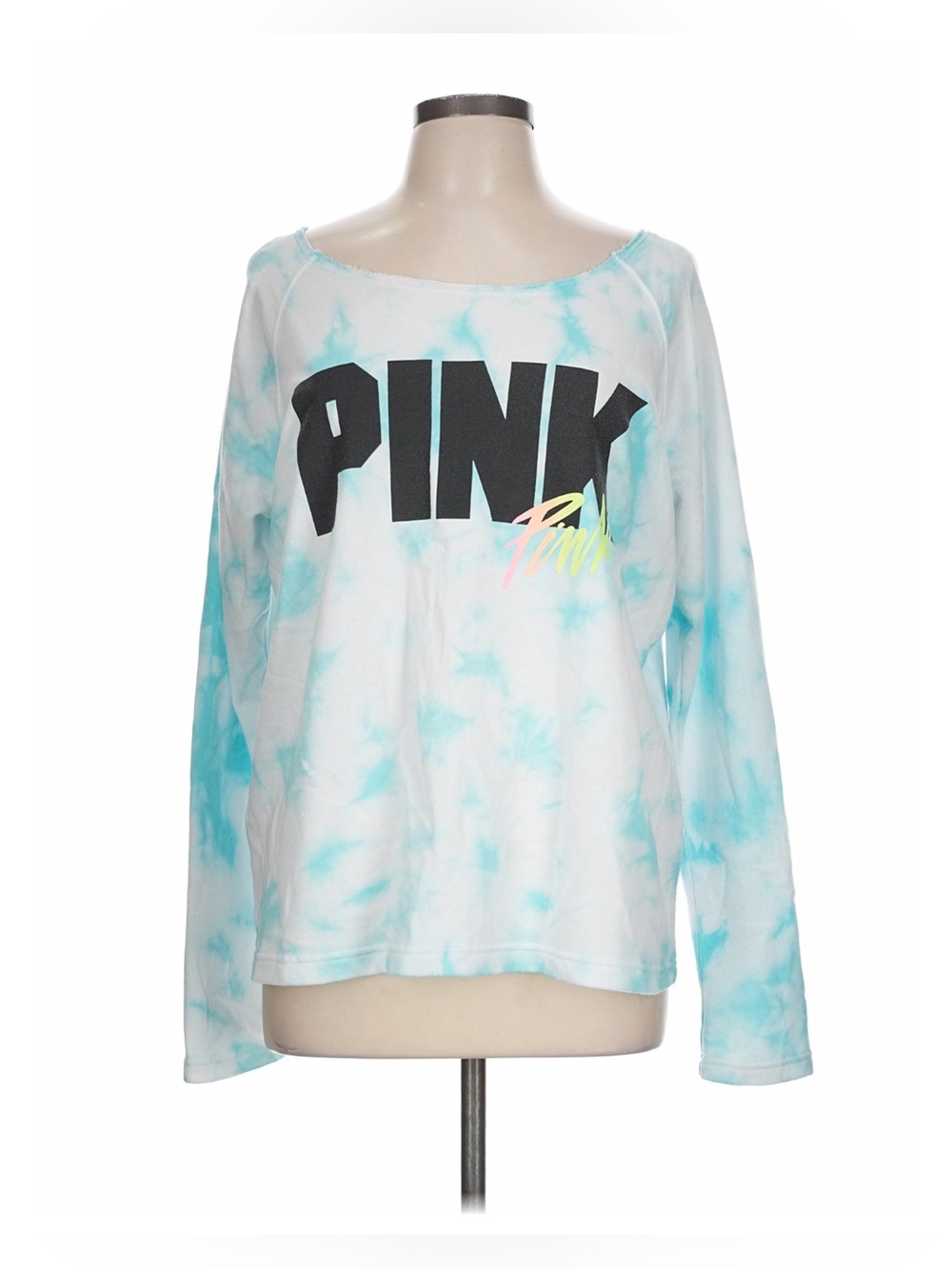 VS PINK Rare Victoria’s Secret Pullover Off Shoulder Sweater Top Size Medium
